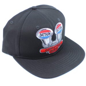 Datsun Competition Parts Baseball Cap - Snap Back - Flat Brim Black Hat