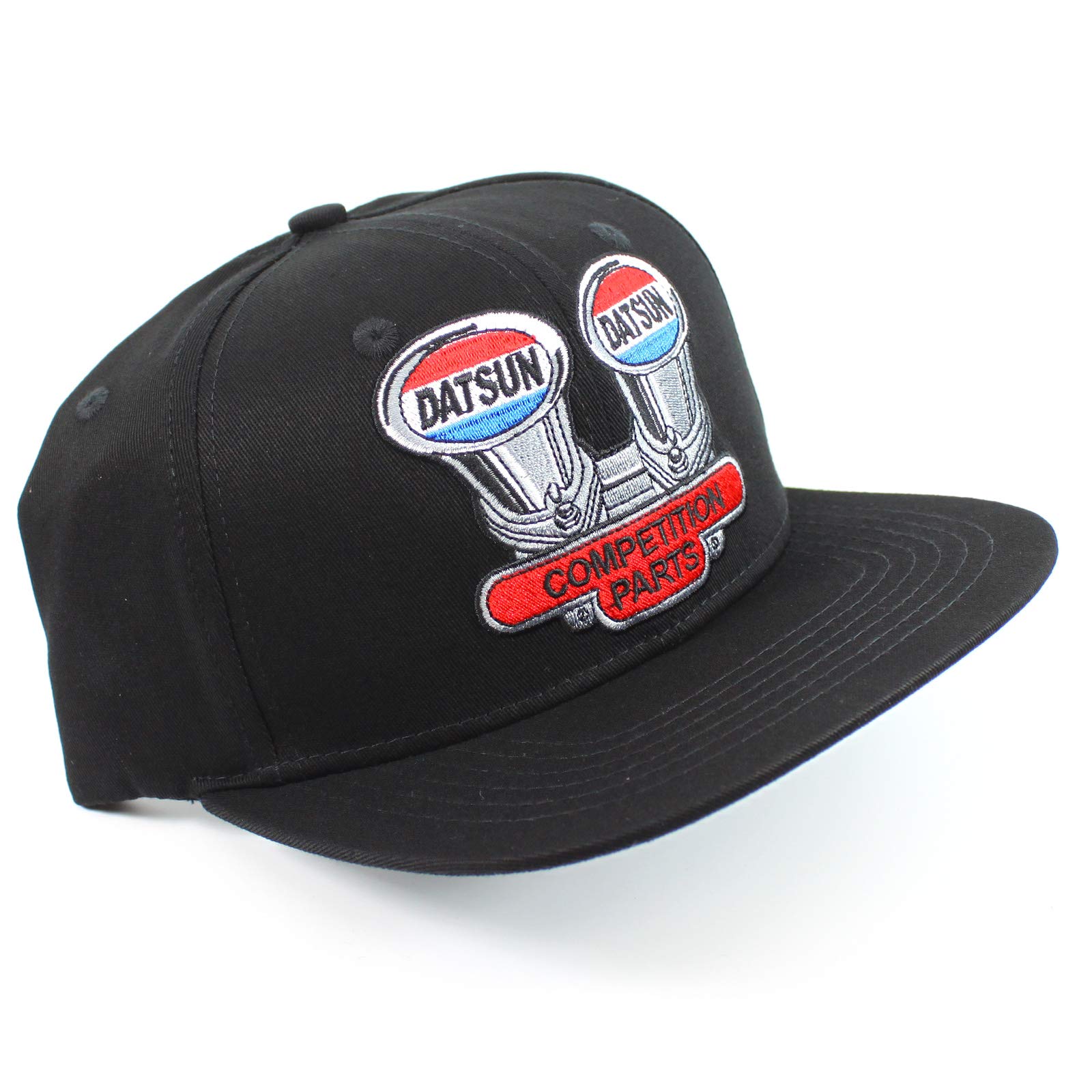 Datsun Competition Parts Baseball Cap - Snap Back - Flat Brim Black Hat