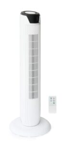 spt sf-1536w: tower fan with remote and timer in white