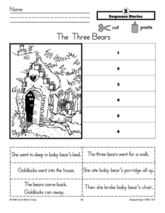 the three bears (sequence stories)
