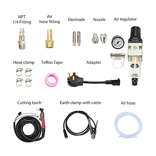 hynade Plasma Cutter Pilot Arc, Dual Voltage 115/230V 50A Plasma Cutting Machine, Inverter Metal Plasma Cutter Max Cutting Thickness 14mm (HYC50DVP 115/230V)