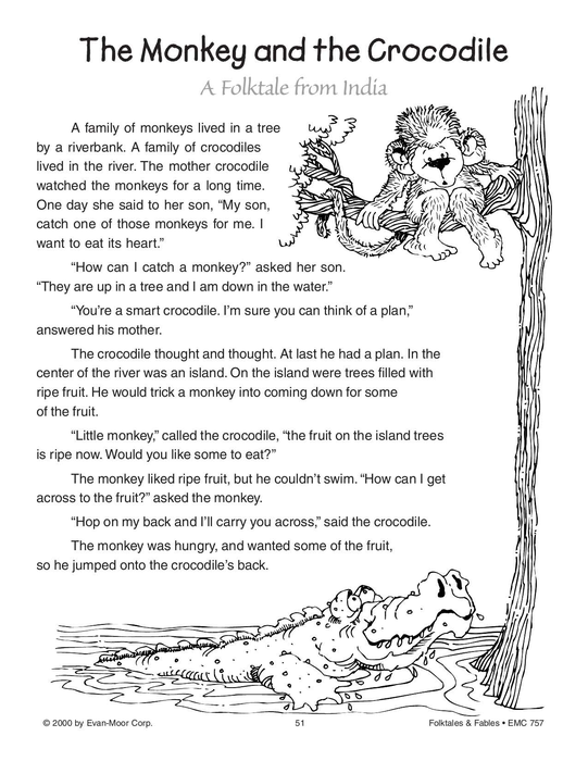 The Monkey and the Crocodile (A Folktale from India)