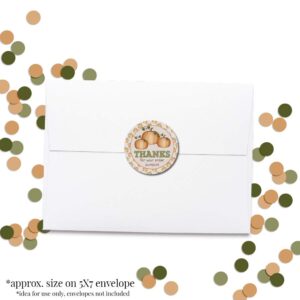 Thanks for Your Order Pumpkin! Fall Themed Thank You Customer Appreciation Sticker Labels for Small Businesses, 60 1.5" Circle Stickers by AmandaCreation, for Envelopes, Postcards, Direct Mail, More!