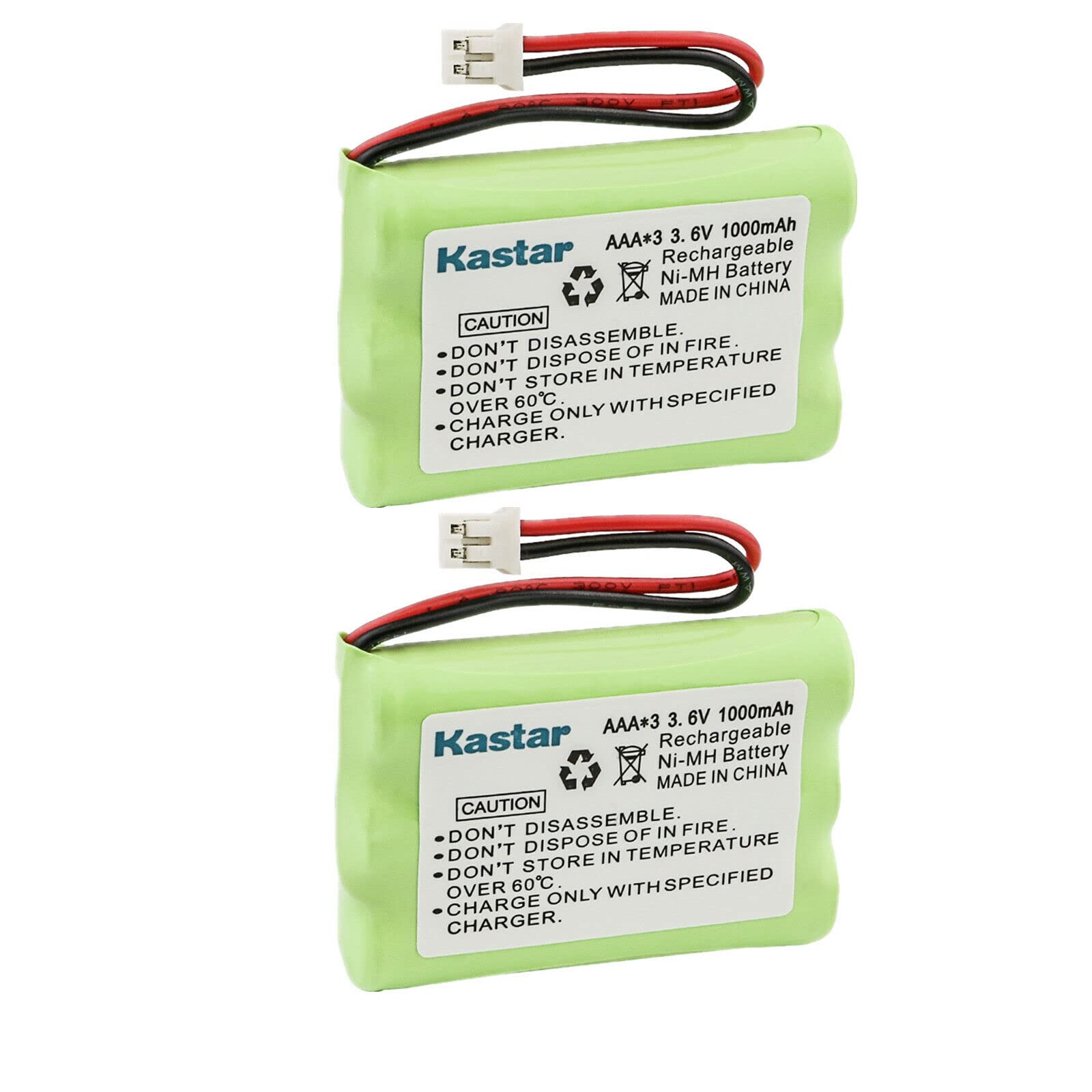 Kastar 2-Pack Ni-MH Battery 3.6V 1000mAh Replacement for Motorola Digital Video Baby Monitor MBP667CONNECT, MBP667CONNECT-2, MBP667CONNECT-3, MBP667CONNECT-4, MBP667CONNECTPU, MBP668CONNECT