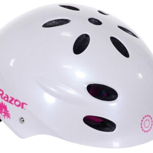 Razor V-12 Child Multi Sport Helmet, Pearl White, one Size
