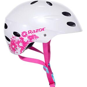 Razor V-12 Child Multi Sport Helmet, Pearl White, one Size