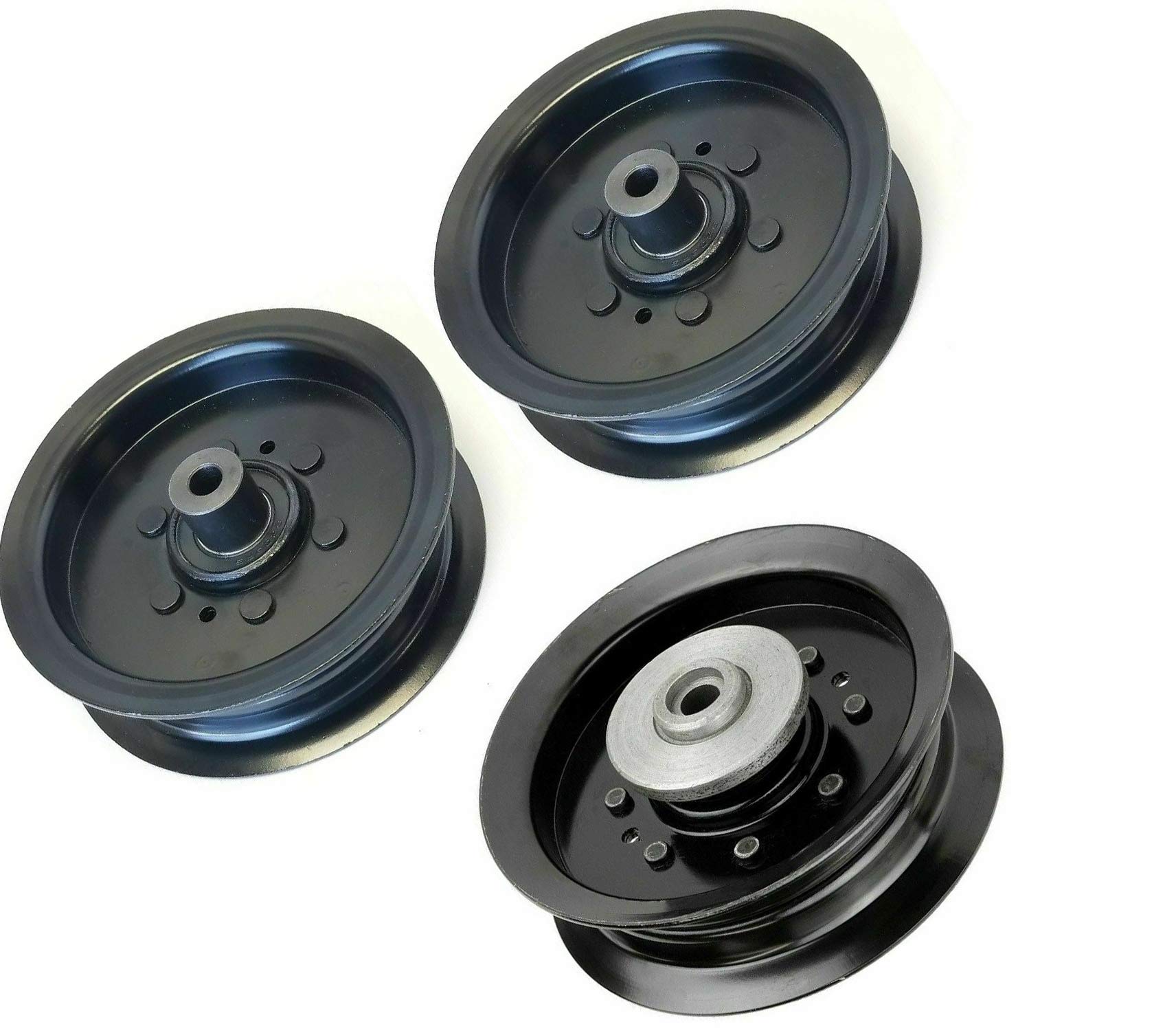 Lawn Mower Parts 523196106/1196104 / 532196104 3 Flat Idler Pulley Kit for Husqvarna Poulan Craftsman Jonsered Fits 54" Decks 2 196106 and E-Book in A Gift (1)