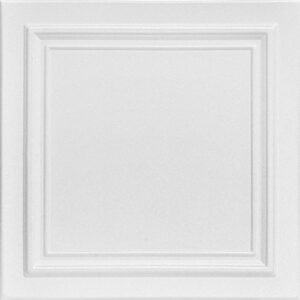 a la maison ceilings r24 line art foam glue-up ceiling tile (128 sq. ft./case), pack of 48, plain white