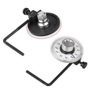 Adjustable Torsion Angle Gauge, Drive Angle Torsion Wrench Measure fits 1/2" Dr. Tools Ratchet/Torsion Wrench/Power Bar etc