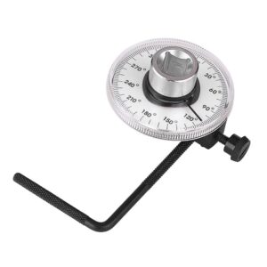 Adjustable Torsion Angle Gauge, Drive Angle Torsion Wrench Measure fits 1/2" Dr. Tools Ratchet/Torsion Wrench/Power Bar etc