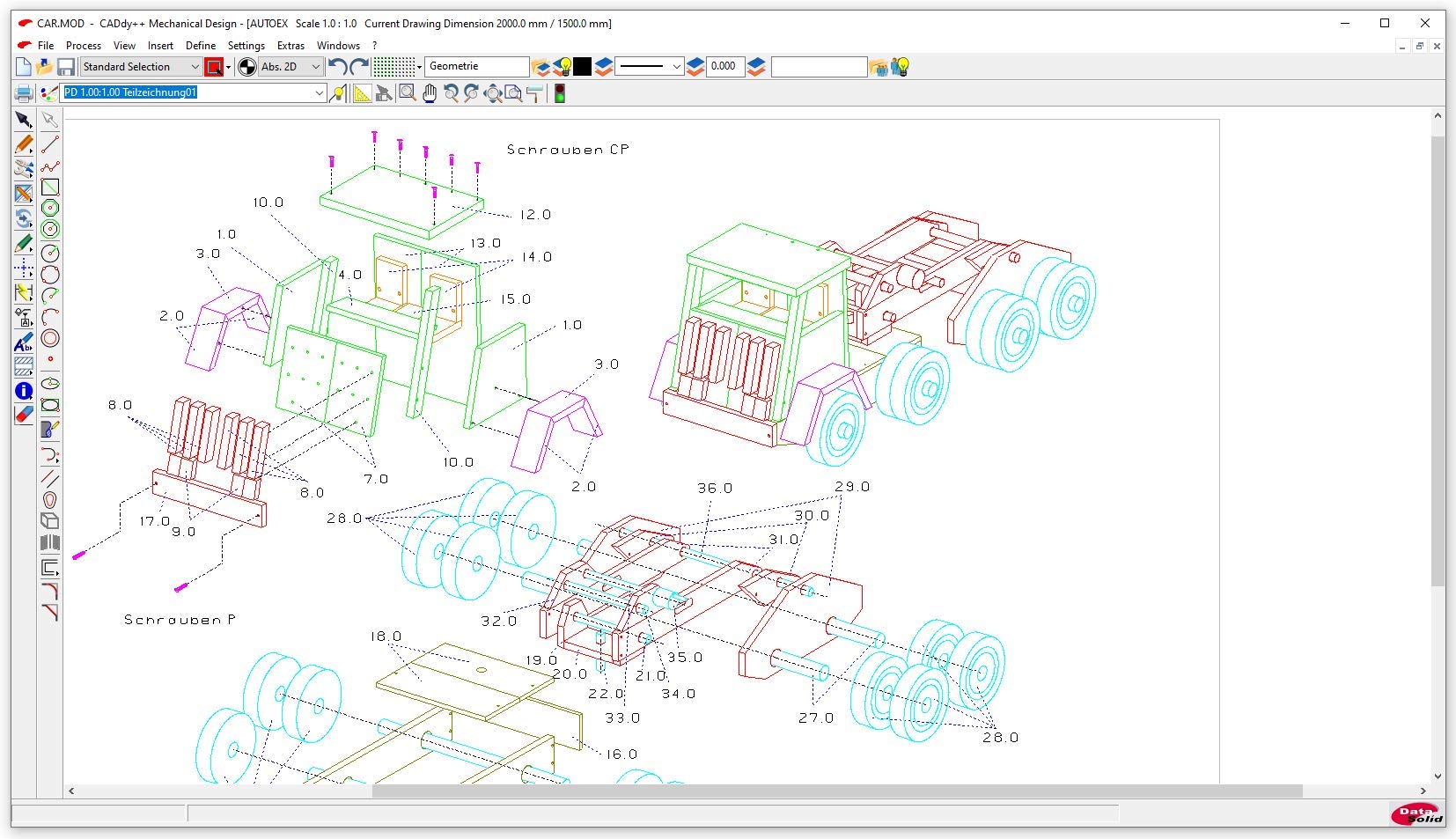 Becker CAD 12 2D - professional CAD software for 2D design and modelling - for 3 PCs - 100% compatible with AutoCAD