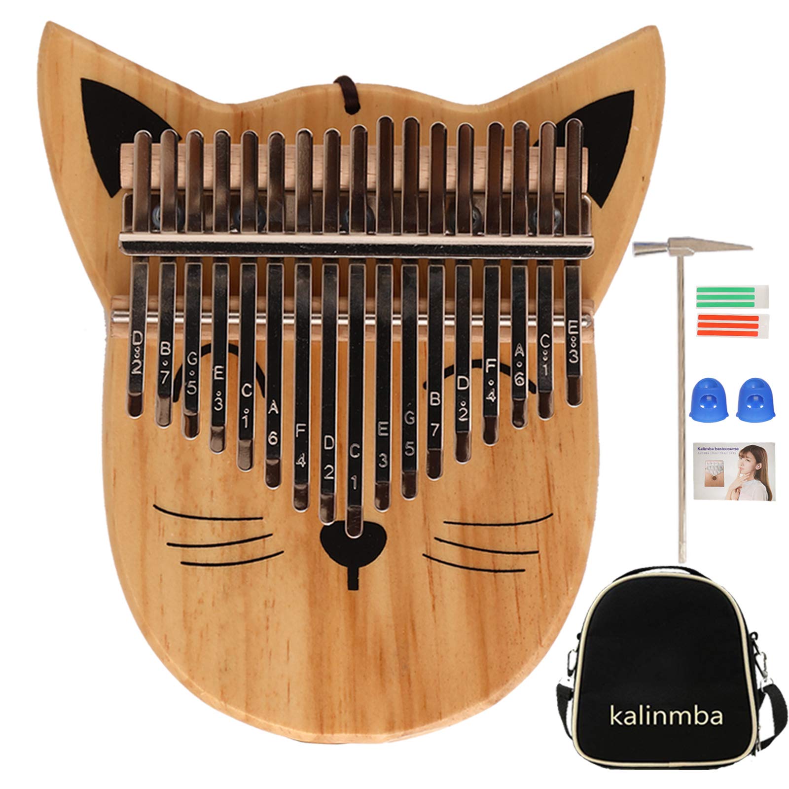 kalimba thumb piano 17 key finger piano musical instrument gift + shoulder bag