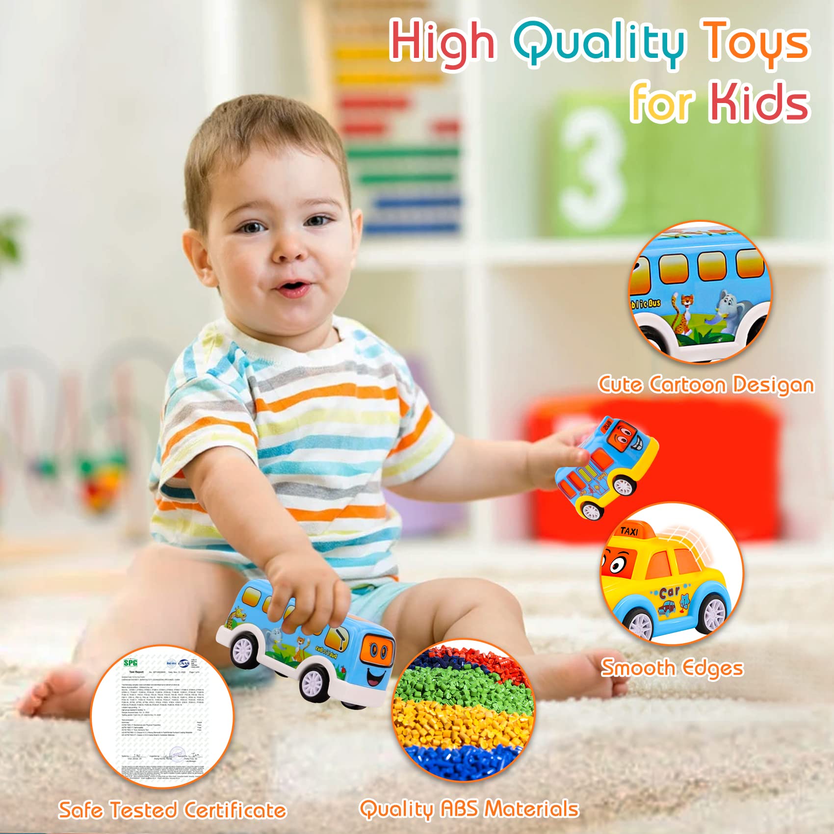 Nicmore Carrier Truck Toddler Toys Car: Toys for 2 3 4 Year Old Boy 5 in 1 Transport Toys for Kids Age 2-3 2-4 | 18 Months 2 Year Old Boy Girl Birthday Gifts