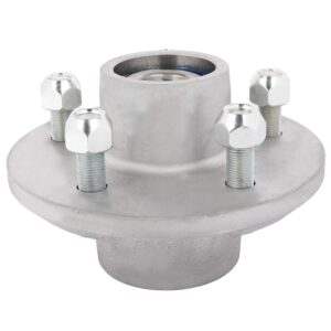 ECCPP Boat Trailer Hub Kit 5 Bolt 1 1/16 x 1 3/8 44649 x 68149 Silver Tapered Spindle Galvanized 3500lb