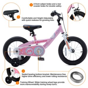 Royalbaby Chipmunk Boys Girls Kids Bike Steel Cycle Bike Child's Bicycle 18 Inch Pink