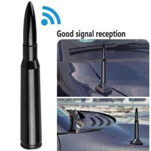 Tecreddy Universal Bullet Antenna Car Vehicle Replacement Antenna Compatible with Ford F150 F250 F350 Super Duty Raptor Dodge RAM 1500 2500 3500, Black