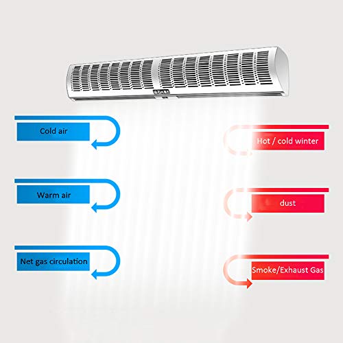 Air Curtain Large air Volume and Low Noise at Commercial entrances and exits Two-Speed Adjustable Machine Remote Control Wind Direction Adjustable Energy-Saving Machine