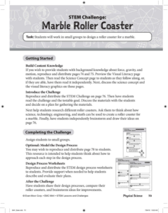 stem challenge marble roller coaster (science concept force and motion)