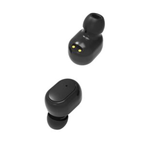 Smart Noise Reduction Wireless Bluetooth 5.0 Earbuds Headphones with Compact Charging Case Compatible with iOS Apple iPhone and Android Samsung - Black