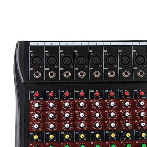 8-Channel Audio Mixer 110V Professional Live Studio DJ USB Bluetooth Stage Mixing Console 18W