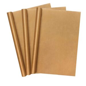 3 pack ptfe teflon sheet for heat press transfer sheet 16" x 12" non stick heat transfer paper washable reusable heat resistant baking sheets craft mat (brown)