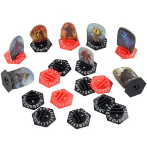 gloomhaven standee bases pack of 27 plastic hex monster stand with health tracker and status token slots