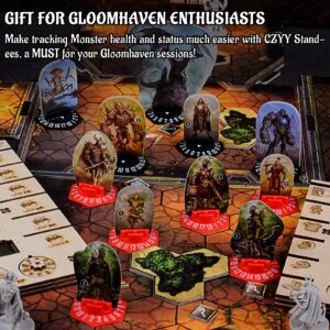 Gloomhaven Standee Bases Pack of 27 Plastic Hex Monster Stand with Health Tracker and Status Token Slots