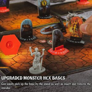 Gloomhaven Standee Bases Pack of 27 Plastic Hex Monster Stand with Health Tracker and Status Token Slots