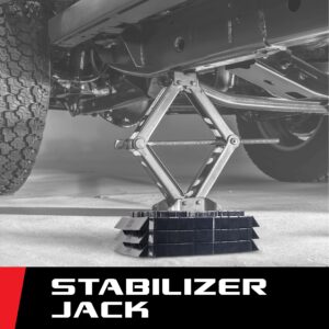 Blockaholic RV Leveling Blocks - 10 Pack of Leveling Blocks with Built-in Ramps and Carrying Strap - Lift Your RV up to 4 Inches with Fast Snap Blocks - Trailer Leveling Made Easy