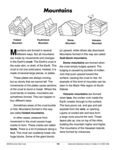 mountains (earth & space science/landforms)