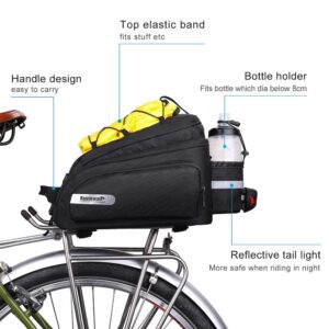 Rhinowalk Bike Rack Bag for Bicycle Rear Rack Bag, Bike Trunk Bag Bike Pannier Bag Bike Accessories Shoulder Bag 12L Capacity With Rain Cover