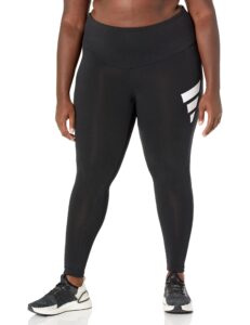 adidas women's sportswear 3-bar leggings, black, large