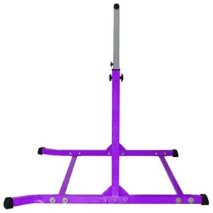 Pro-Gymnastics Gymnastics Kip Bar Horizontal Bar Professional Junior Gymnastic Training High Bar Asymmetric Bar 13 Level Height Adjustable Expandable 3 to 5 FT Cushioned Bar & Curved Legs (Purple)