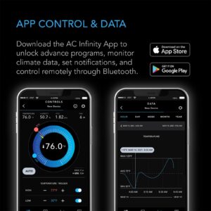 AC Infinity Controller 67, Smart Bluetooth Fan Controller with Temperature, Humidity, Schedules, Grow Cycles, Dynamic Speed Programming for CLOUDLINE Airlift Fans Cooling and Ventilation