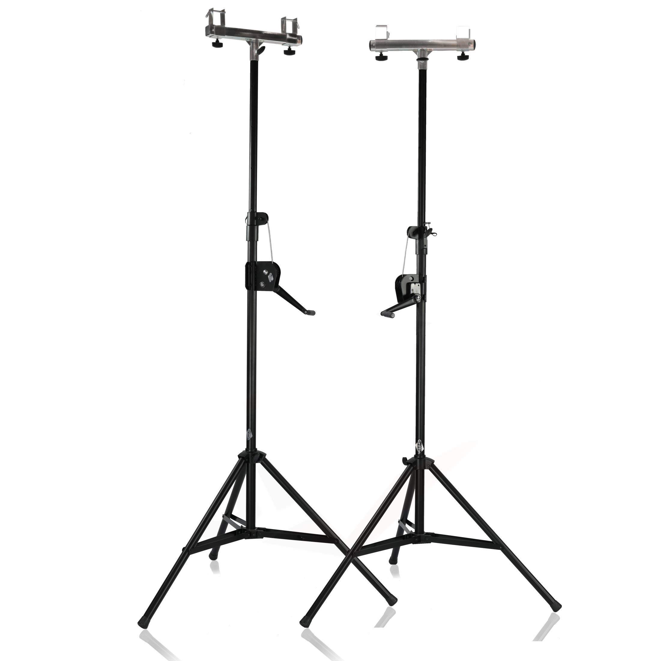 Light Trussing Stands by GRIFFIN | T Adapter DJ Booth Kit & Truss System for Lighting Cans & Speakers | Pro-Audio Stage Platform Hardware Mounting Package | PA Equipment Gear Holder | Live Music Gigs