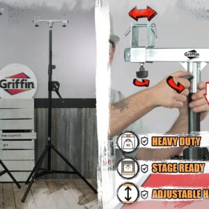 Light Trussing Stands by GRIFFIN | T Adapter DJ Booth Kit & Truss System for Lighting Cans & Speakers | Pro-Audio Stage Platform Hardware Mounting Package | PA Equipment Gear Holder | Live Music Gigs