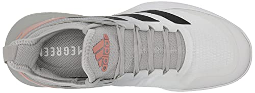 adidas Women's Adizero Ubersonic 4 Tennis Shoe, Grey/Black/White, 6.5