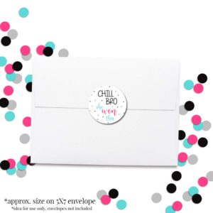 Funny Chill Bro, She Won This Thank You Customer Appreciation Sticker Labels for Small Businesses, 60 1.5" Circle Stickers by AmandaCreation, Great for Envelopes, Postcards, Direct Mail, & More!