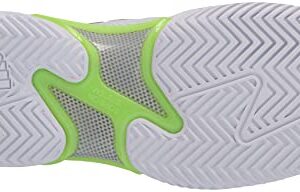 adidas Men's Barricade 12 Racquetball Shoe, White/Screaming Green/Sonic Ink, 11