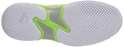 adidas Men's Barricade 12 Racquetball Shoe, White/Screaming Green/Sonic Ink, 11