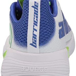 adidas Men's Barricade 12 Racquetball Shoe, White/Screaming Green/Sonic Ink, 11