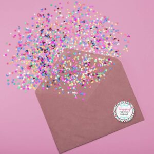 Funny Warning: Hide from Husband Thank You Customer Appreciation Sticker Labels for Small Businesses, 60 1.5" Circle Stickers by AmandaCreation, Great for Envelopes, Postcards, Direct Mail, & More!