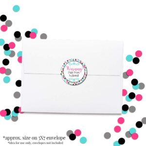 Funny Warning: Hide from Husband Thank You Customer Appreciation Sticker Labels for Small Businesses, 60 1.5" Circle Stickers by AmandaCreation, Great for Envelopes, Postcards, Direct Mail, & More!