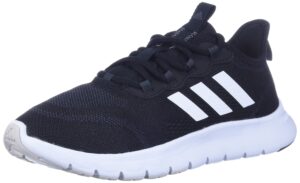 adidas women's vario sport running shoe, black/white/grey, 8