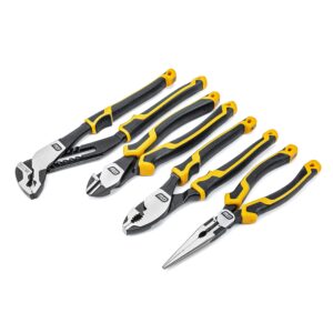 gearwrench 4 piece pitbull dual material mixed plier set - 82203c