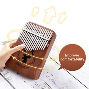 17 Keys Kalimba Mahogany/Acacia Thumb Piano Mbira African Musical Instrument Finger Piano Gifts for Kids and Adults Beginners Teclado Instrumento (Crane, Gradient Brown)