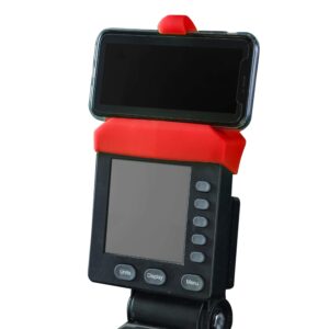 phone holder made for pm5 monitors of concept 2 rower, skierg and bikeerg - silicone smartphone cradle compatible with concept 2 rowing machine. ideal rower accessories