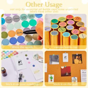 1920 Stickers 10 Sheets Essential Oils Labels Bottle Cap Stickers Lid Stickers for Rollerballs Bottles and Organizing Oils Proof Labels Stickers Waterproof Cap Stickers for Essential Oil Bottle