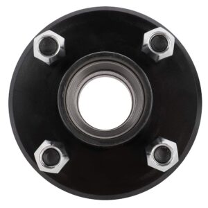 ECCPP Boat Trailer Hub Kit 4 Bolt 1-1/16 L44649 Black Round Spindles 2,000 Lbs Axle Kit Idler Hubs