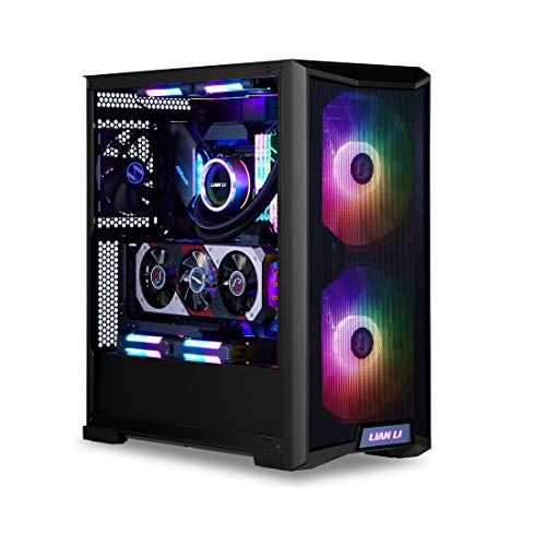 LIAN LI LANCOOL 215 E-ATX PC Case, RGB Gaming Computer Case Features High Airflow with 2x200mm ARGB Fans & 1x120mm Fan Pre-Installed and Mesh Front Panel, Tempered Glass Mid-Tower Chassis (Black)